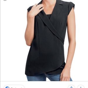 NEW Cabi Origami Wrap Black Tunic Top